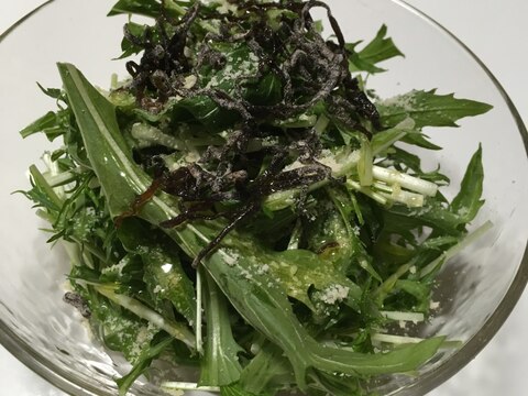 【男の宅飯】家ワイン飲みに 水菜の洋風サラダ